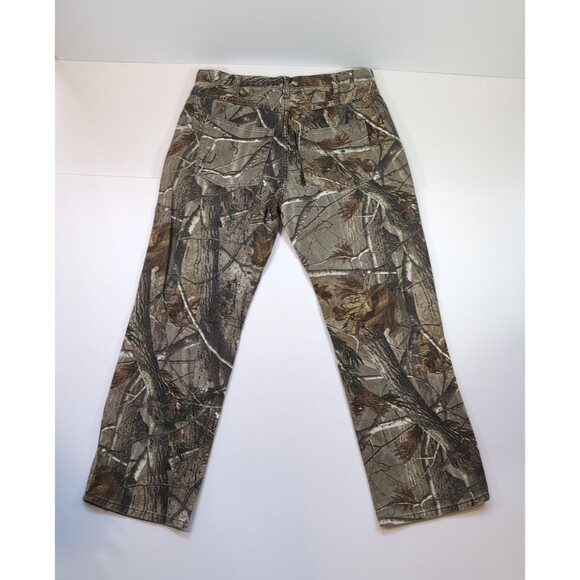 Realtree Camo Pants Mens 36x30 Hunting Streetwear Y2K 100% Cotton Double Knee - Picture 7 of 12